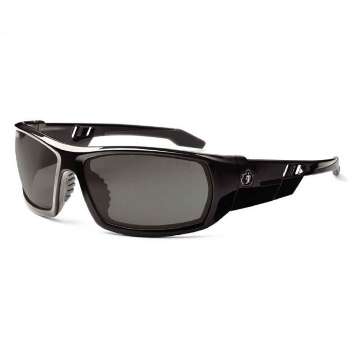 Ergodyne Skullerz ODIN-PZ Polarized Safety Glasses, Black Frame, Polarized Smoke Lens, 1 Each