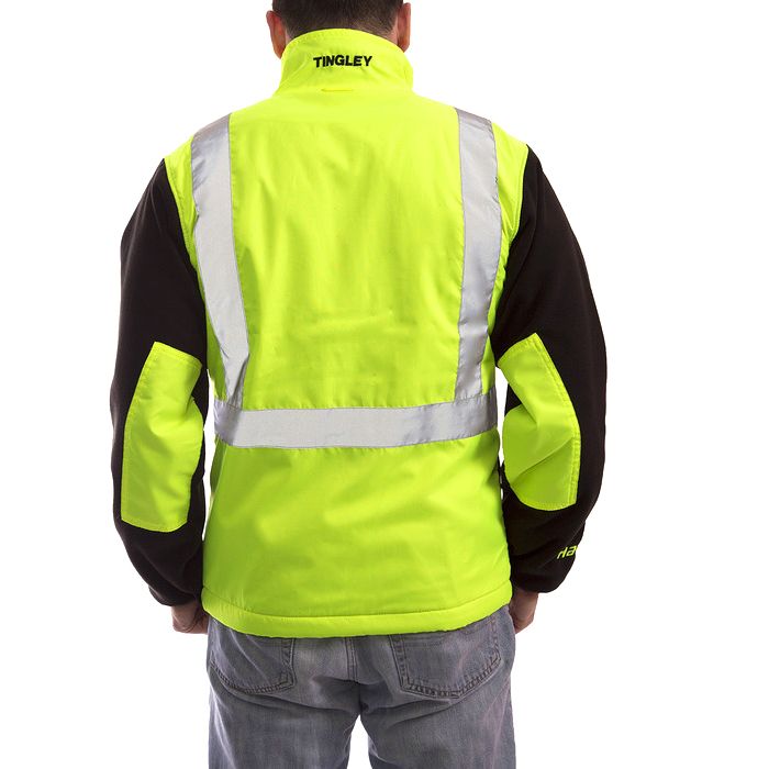 PHASE 2 Jacket | Fluorescent Yellow-Green-Charcoal Gray Silver Reflective Tape