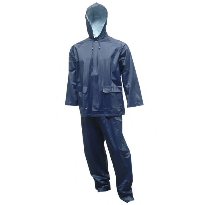 Tuff-Enuff Plus Suit Blue 2 Pc Jacket Zip Front Snap Fly Front Pants Retail Packed