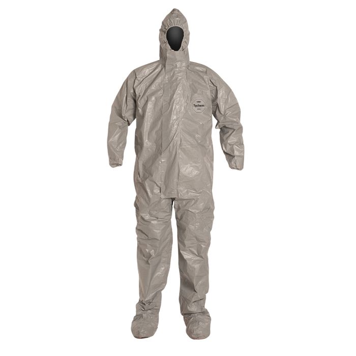 DuPont Tychem 6000 TF169TGY Respirator Fit Coverall, Gray, Case of 6