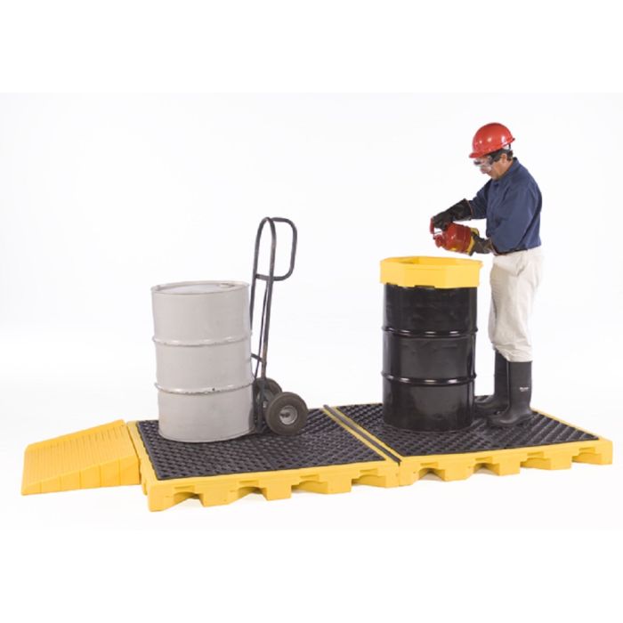 UltraTech 1072 P4 Ultra-Spill Deck, Yellow, 4-Drum, 1 Each