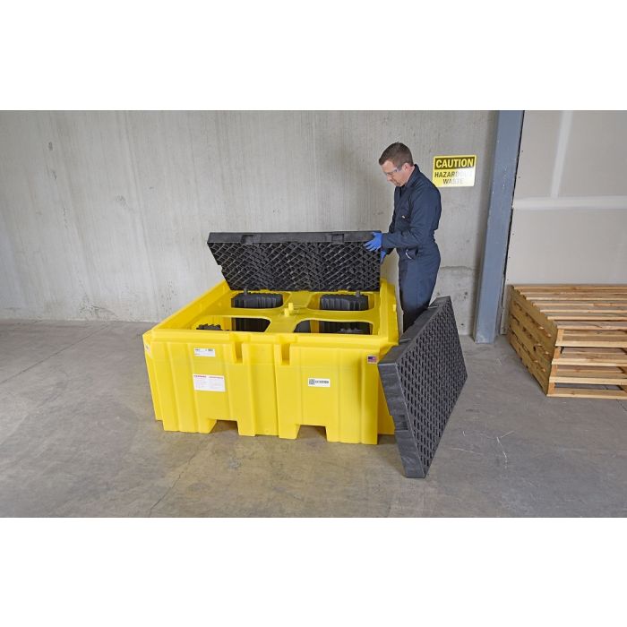 UltraTech 1157 IBC Spill Pallet Plus Without Drain, Yellow, One Size, 1 Each