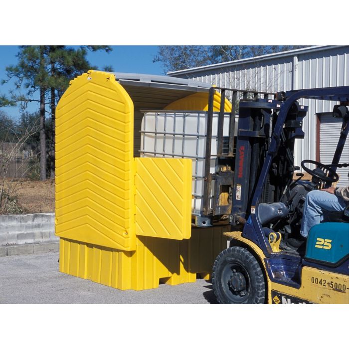 UltraTech 1161 IBC Hard Top Spill Pallet with Drain, Yellow, One Size, 1 Each