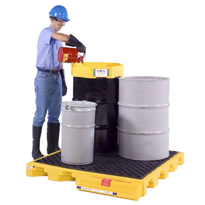 UltraTech 2330 Spill Deck P4 Bladder System, Yellow, 4-Drum Size, 1 Each