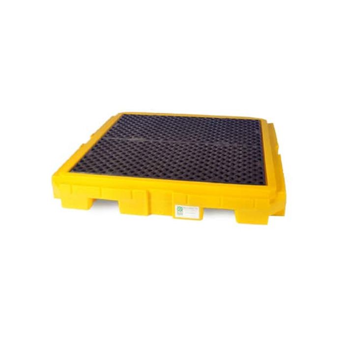 UltraTech 9630 P4 Plus Model Spill Pallet - Without Drain, Yellow, 4-Drum, 1 Each