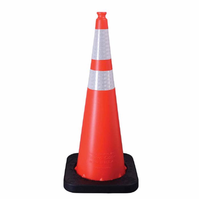 JBC Safety RS90045CT3M64 Traffic Cone with Reflective Collars, 36 Inch, Orange, 1 Each