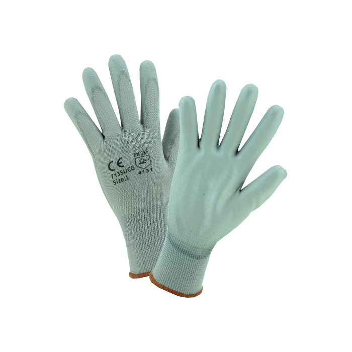 PIP West Chester 713SUCG PosiGrip Nylon Glove with Polyurethane Coated Flat Grip, 1 Dozen
